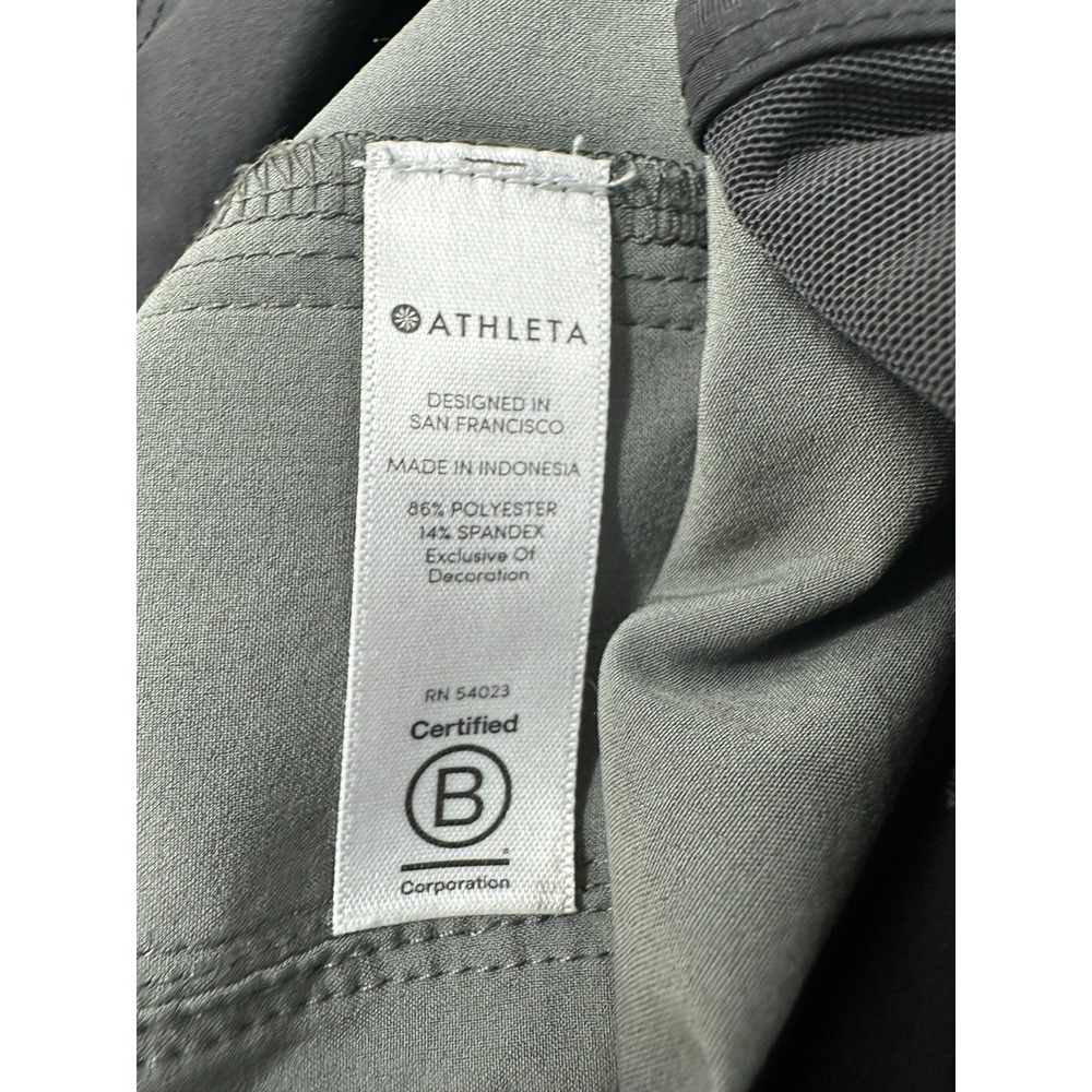 Athleta Women's Size 2 Green/Black‎ Striped Ascender Running Shorts 4" inseam - Picture 8 of 9